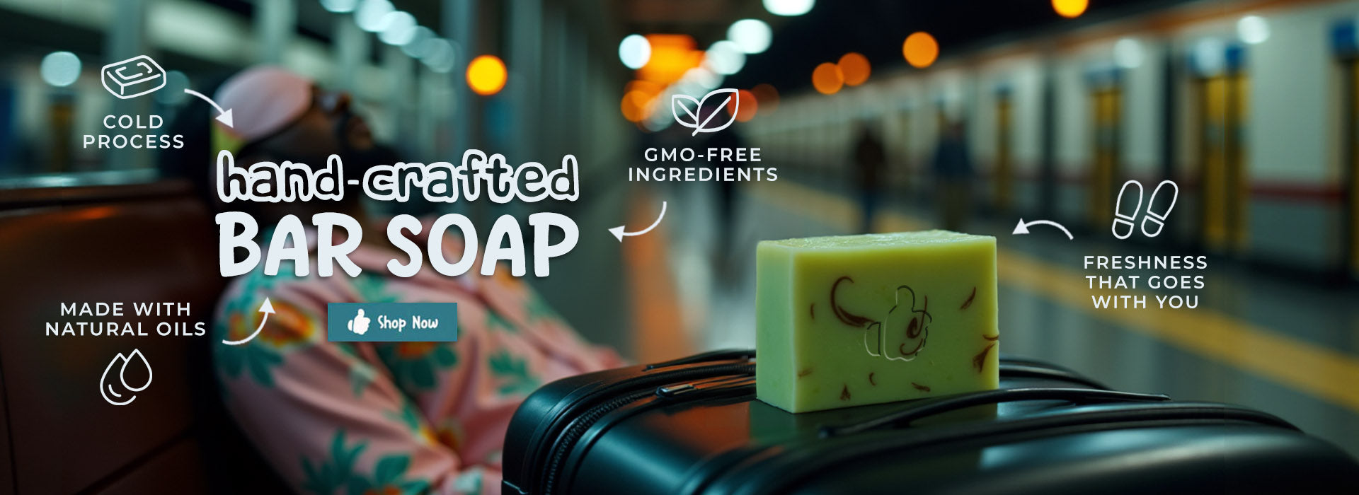 Display of various Bar Soaps items (Desktop Background Image)