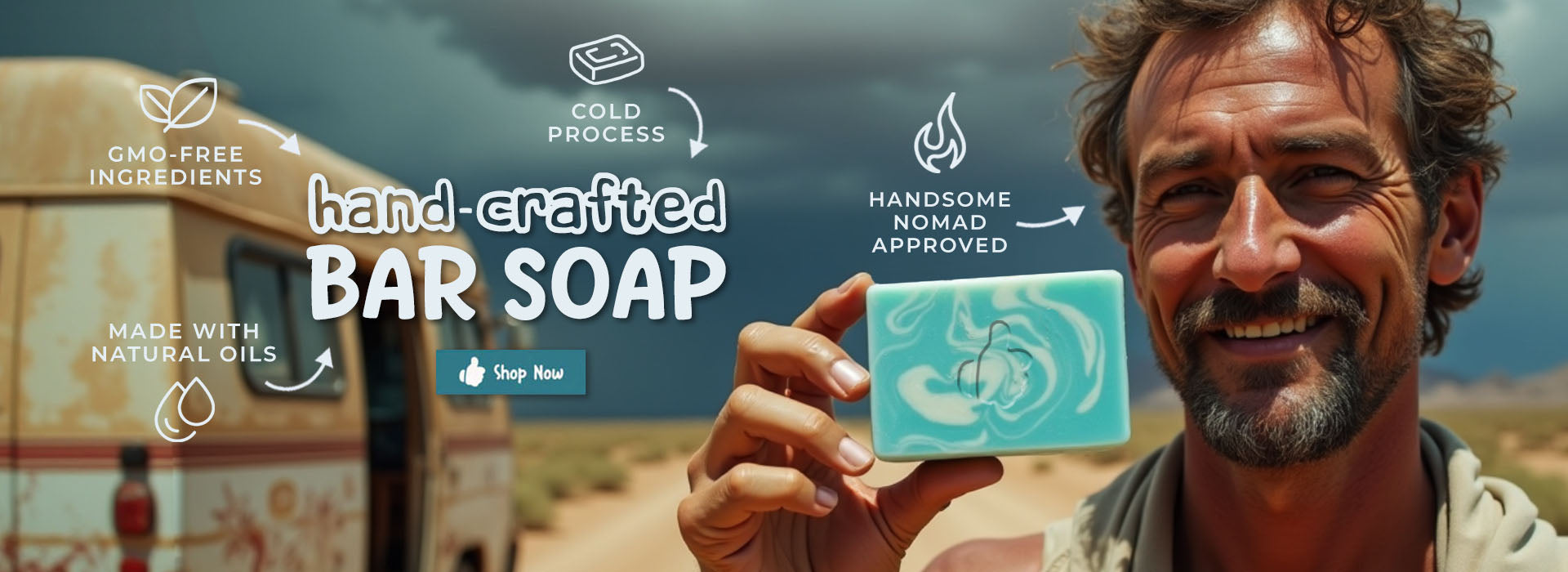 Display of various Bar Soaps items (Desktop Background Image)