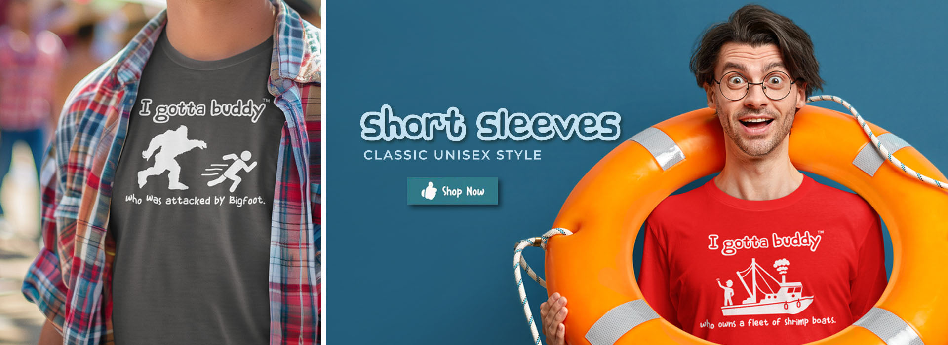 Display of various Short Sleeve Tees items (Desktop Background Image)