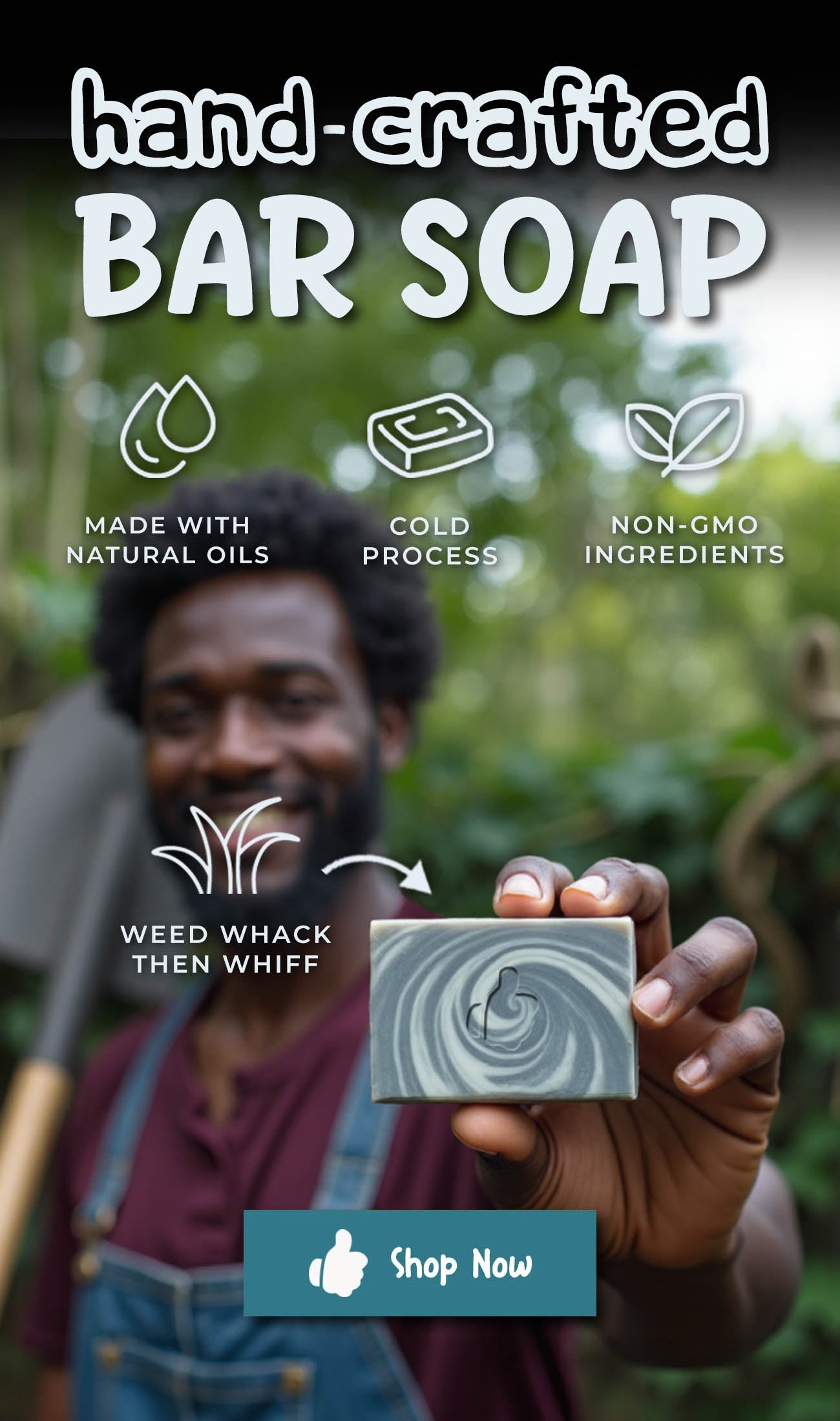 Display of various Bar Soaps items (Mobile Background Image)