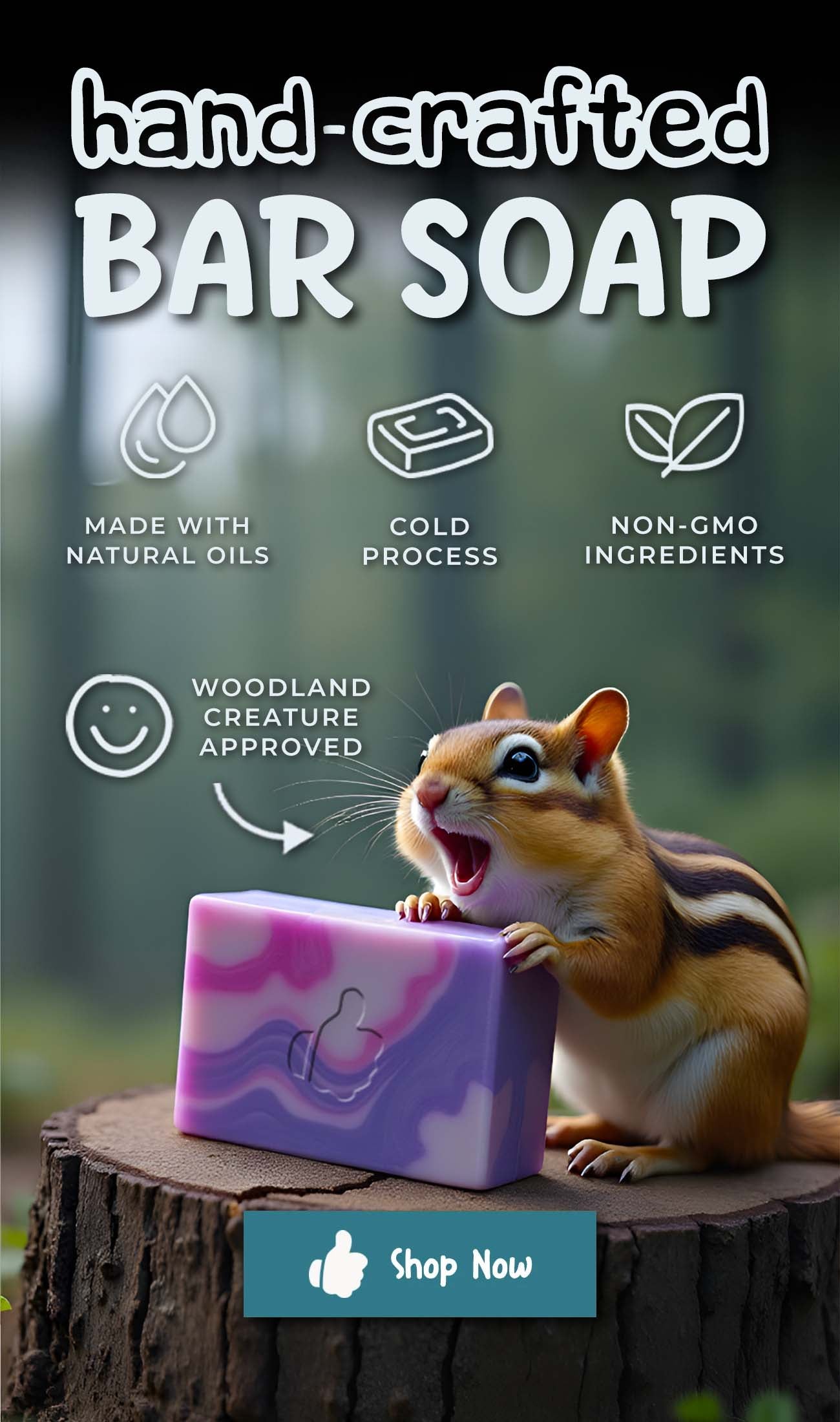 Display of various Bar Soaps items (Mobile Background Image)