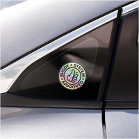 Thumbnail for Buddy System Approved - Round Holographic Vinyl Sticker - Image 2