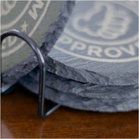 Thumbnail for Buddy System Approved - Round Slate Drink Coasters (4pc) - Image 4