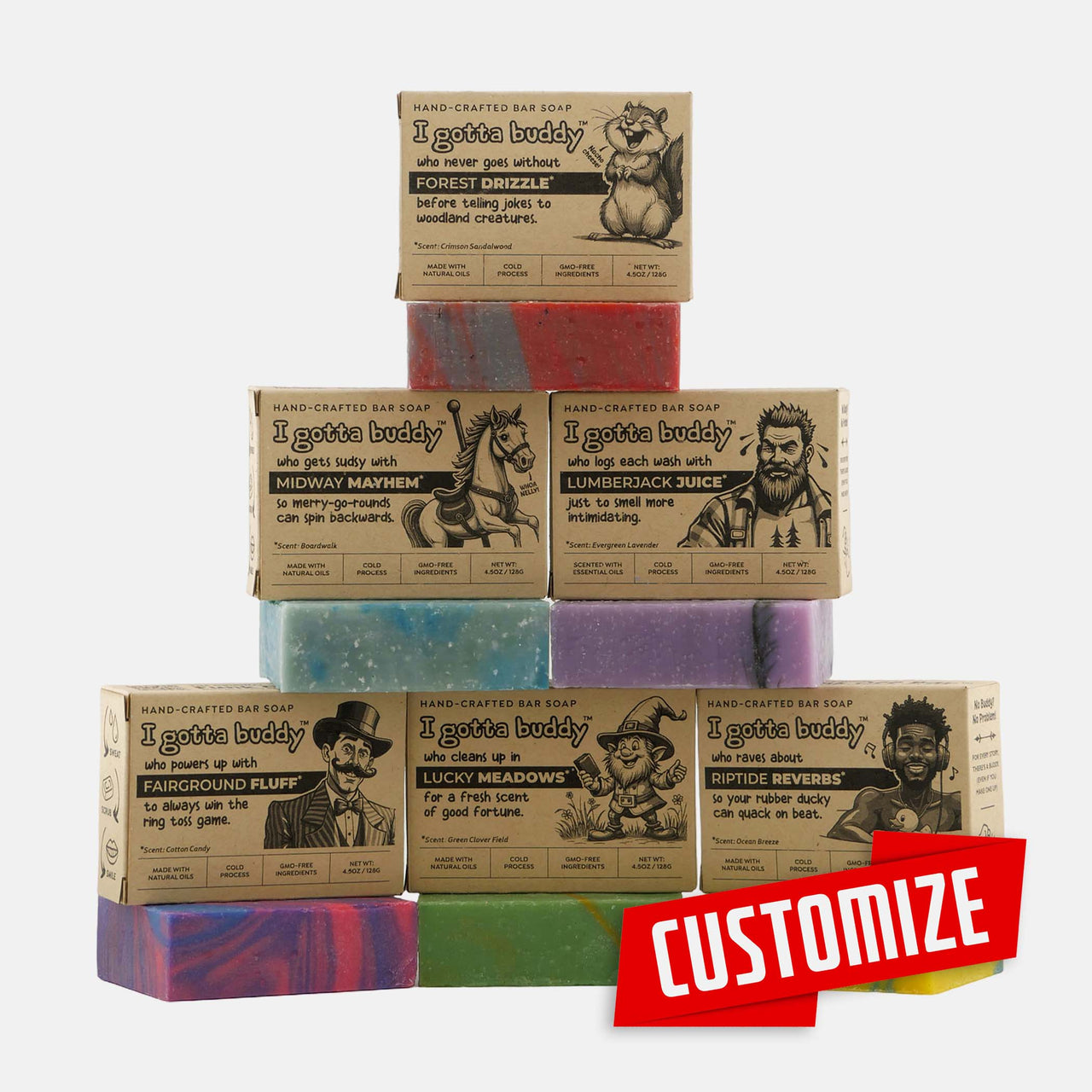 Buddy Bar Hopper Custom 6-Bar Soap Bundle