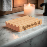 Thumbnail for The Original Lather's Ledge - Wooden Soap Tray - Image 2